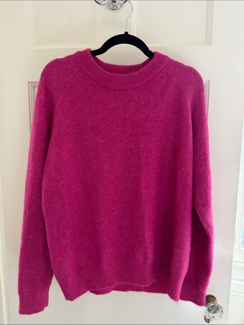 Zara Fuchsia Pink Crewneck Sweater